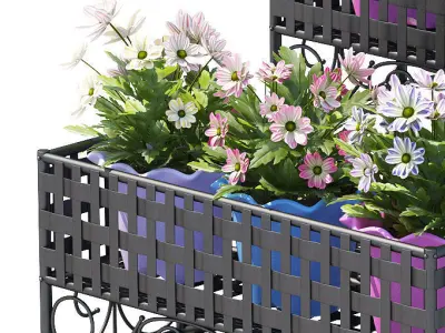 plant set in stand 120 3D model