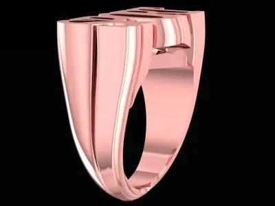 Bold SPORT Letter Men Ring  2568 3D print model