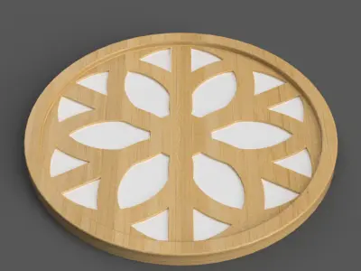 geometric coaster - table top - keychain- wall art 3D stl 7 3D print model