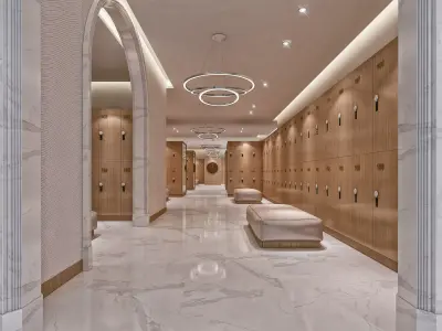 Locker room 3D model