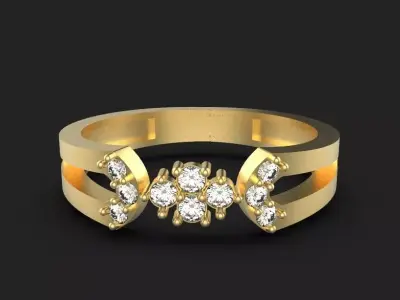 Beautiful ring Ready for 3d printing 3dm stl 3D print model 3D print model