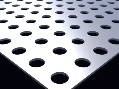 Perforated panel with 19 percent opening 25O55 3D model