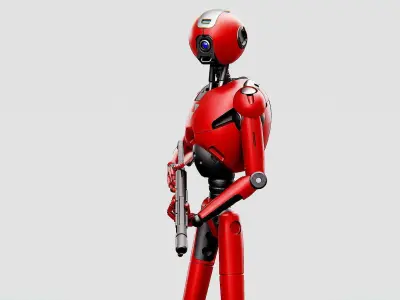BATTLE DROID X-4000 Rigged for Unreal Engine - Unity - MIXAMO  3D model