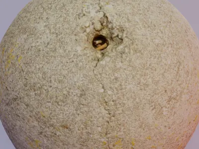 Ultra-realistic concrete road bollards high-poly 3D model