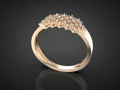 High Jewelry Fashion diamond ring R37 17-20 sizes 3D print model