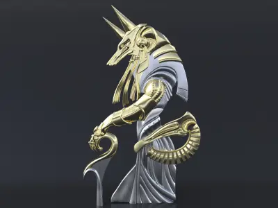 Egyptian-style pendants Anubis  3D print or CNC model  3D print model