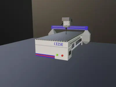  The milling machine Low-poly 3D model