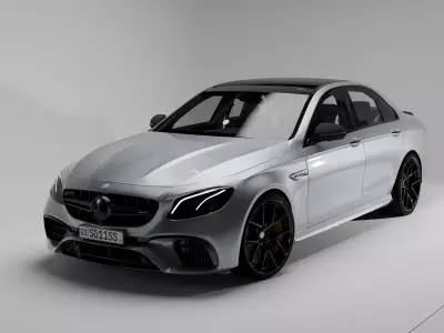 Mercedes Benz E63S AMG W213 Low-poly 3D model