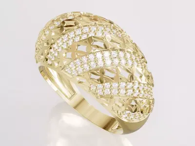 Jewelry Diamond Ring Model RG68 Free 3D print model