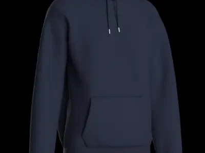Male hoodie  3D model