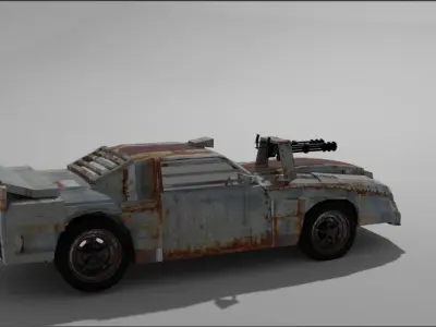 Death Race Car Rusty Model 3D model