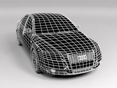 AUDI A6 2004 LOWPOLY Low-poly 3D model