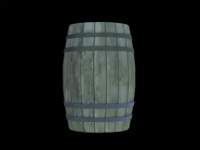 barrel PBR Texture Free low-poly 3D model