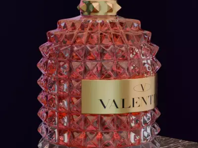 Valentino perfime red 3D model product for Advertising 3D model