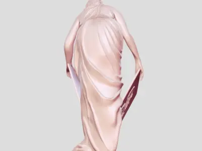 Girl decoration Plastic card holder 3D print model