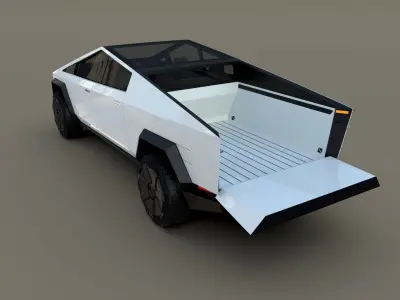 Tesla Cybertruck White 3D model