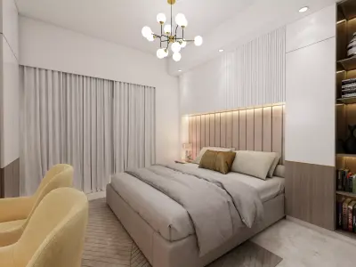 LUXURY MASTER BEDROOM 20 INTERIOR Low-poly 3D model