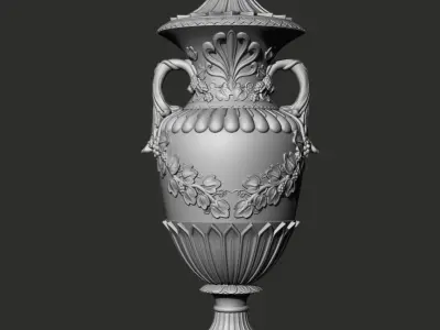Urn with classical decoration  3D model