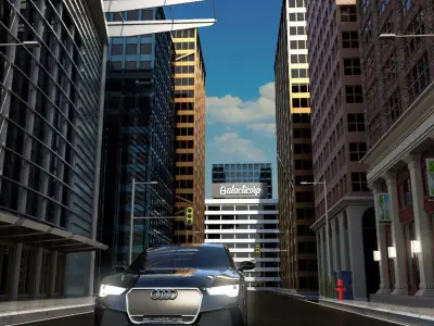 City Scene Free 3D model