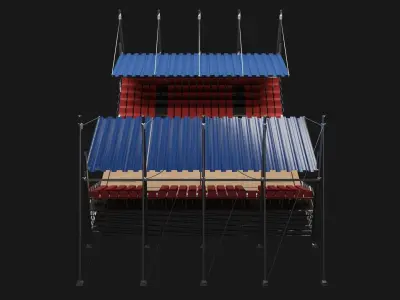 Basket ball court Free low-poly 3D model