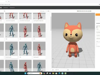 Stylized Wolf Animated v001 Low-poly 3D model