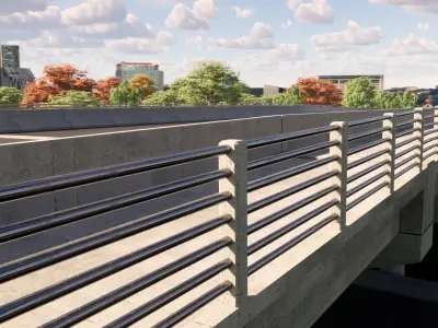 Viaduto em Concreto Armado 3D model