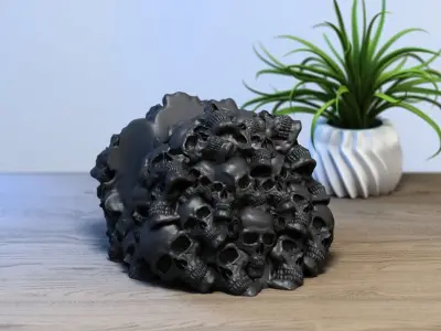 skulls Ps5 controller stand 3D print model