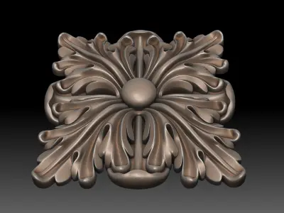 Round rosette 3D print model