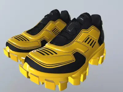 PRADA CLOUDBUST SHOES PBR Low-poly 3D model