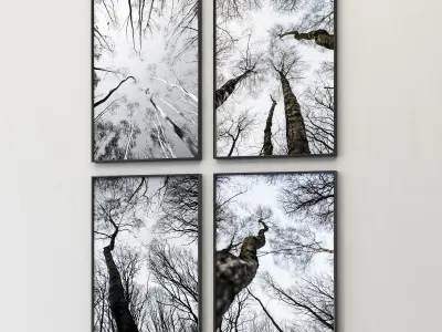 JUNIQE Forest winter 3D model