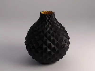CERAMIC VASE---Diamond relief 3D model