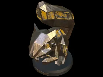 Steampunk Squirrel Low-poly 3D model