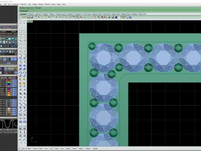 3d-model square jewel pendant  3D print model