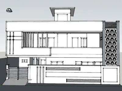 3D Duplex House 3D model
