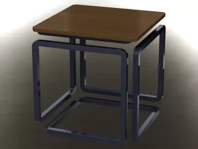 Infinity Cube Wood Table 3D model