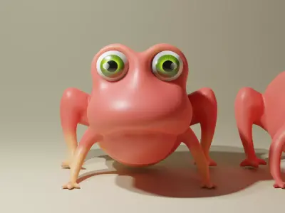Stylized Frog 3D model