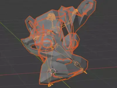 Rigged Blender Monkey Free 3D model