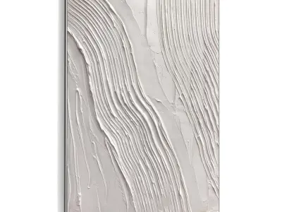 Plaster Two Photo Frame 447 Low-poly 3D model