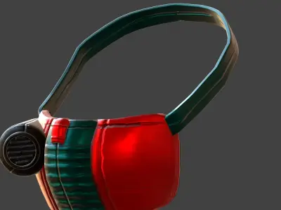 Gas mask helmet 3d model scifi Low-poly  Low-poly 3D model 86