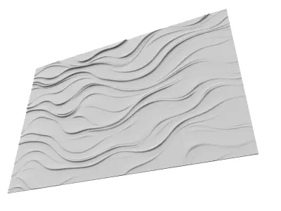 Modern 3D CNC Wall Panel Decorative Wall Art 01 3D model