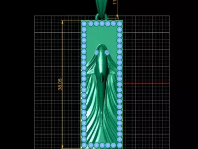 Fish pendant 3D printable model   3D print model