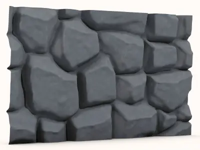 Stacked Stones Wall Architectural 3D model