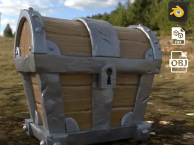 Fantasy Chest 3D  Free low-poly 3D model