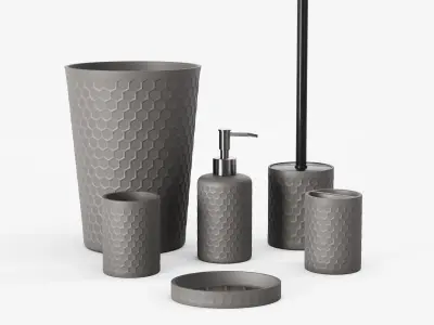 zccz Bathroom Accessory Set 3D model