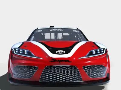 Toyota Supra 2019 Nascar Low-poly 3D model