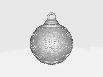 Elegant Ornamental Christmas Bauble Intricate Holiday Ornament 3D print model