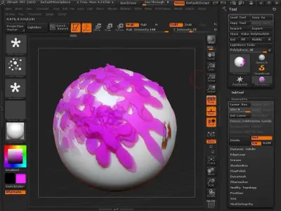Flowers brush for Zbrush 3D model