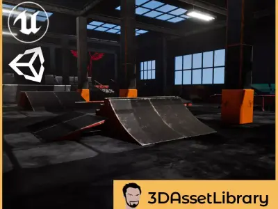 Skate Park Vol 1 For Unreal And Unity Low-poly 3D model