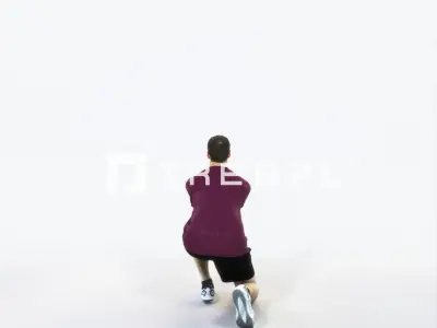 Romance 03K Volleyball Digging Sports Man Low-poly 3D model