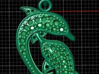 Eternal Bond Twin Dolphin Locket 3D print model